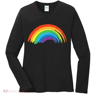 Rainbow Pride Retro Women's Long Sleeve Shirt