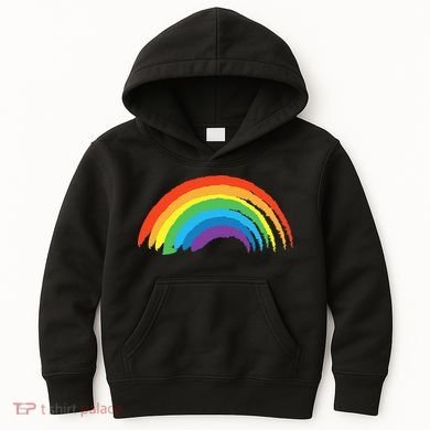 Rainbow Pride Retro Kids Hoodie