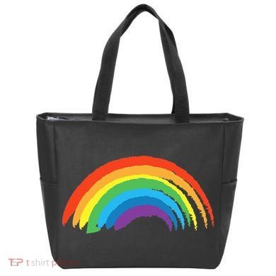Rainbow Pride Retro Tote Bag