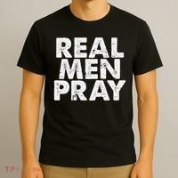 Real Pray Religious God Jesus Faith Christian Catholic T-Shirt thumb 3
