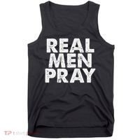 Real Pray Religious God Jesus Faith Christian Catholic Tank Top thumb 0
