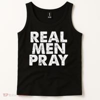 Real Pray Religious God Jesus Faith Christian Catholic Tank Top thumb 2