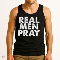 Real Pray Religious God Jesus Faith Christian Catholic Tank Top thumb 3