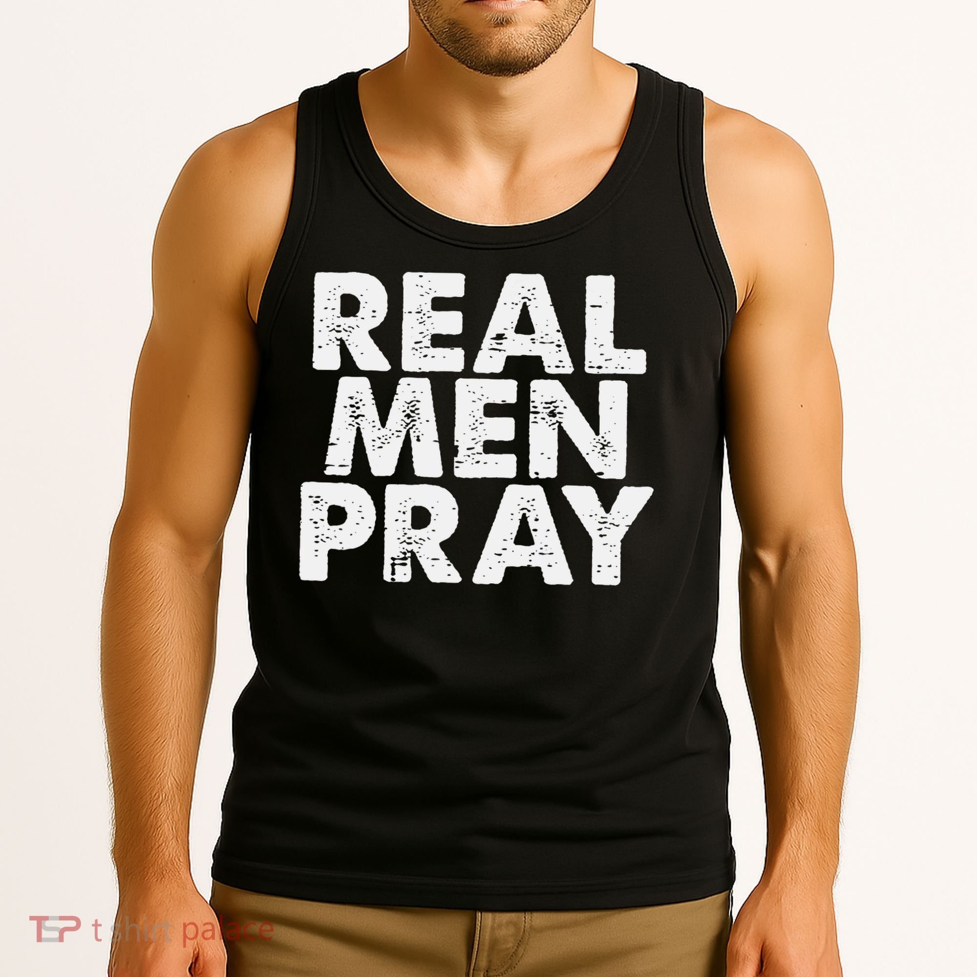 Real Pray Religious God Jesus Faith Christian Catholic Tank Top