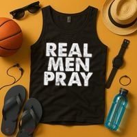 Real Pray Religious God Jesus Faith Christian Catholic Tank Top thumb 4