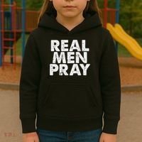 Real Pray Religious God Jesus Faith Christian Catholic Kids Hoodie thumb 3