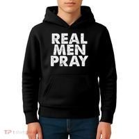 Real Pray Religious God Jesus Faith Christian Catholic Kids Hoodie thumb 4