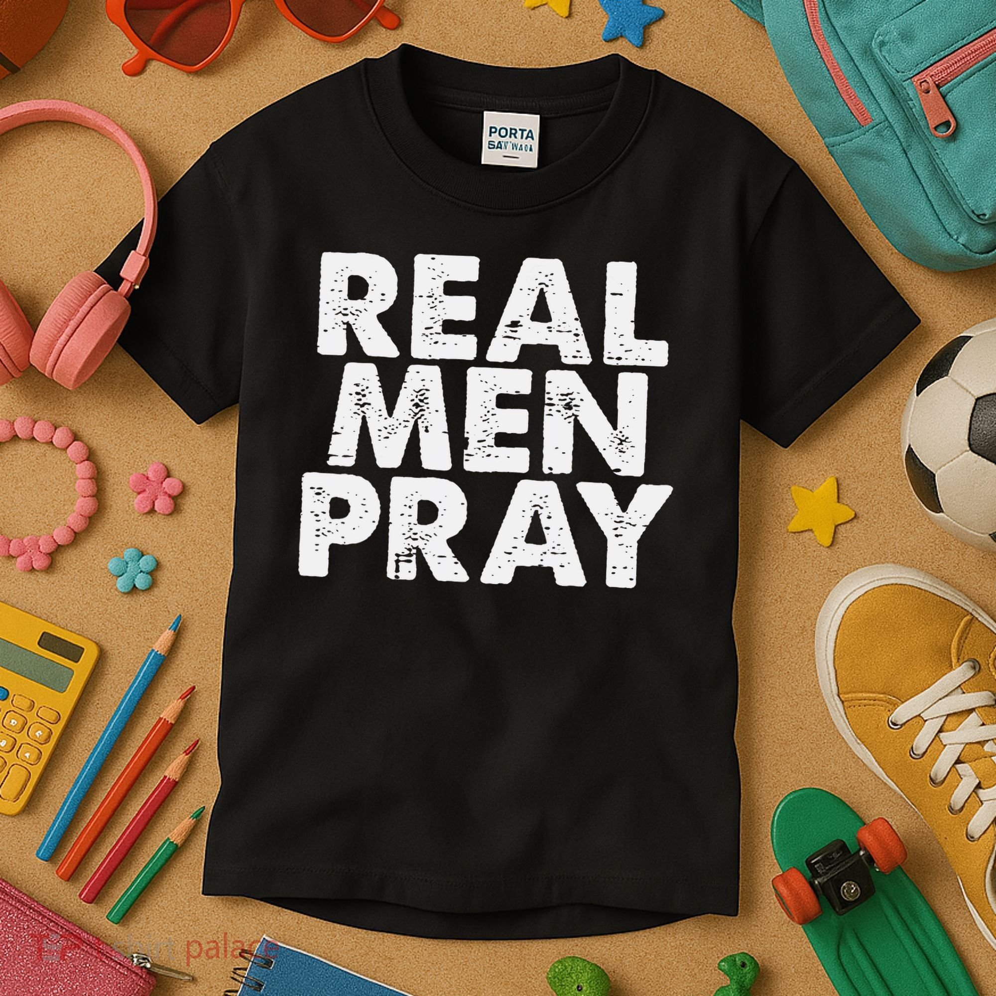 Real Pray Religious God Jesus Faith Christian Catholic Kids T-Shirt