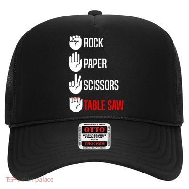 Rock Paper Scissors Table Saw Funny Woodworking Woodworker Gift Hat
