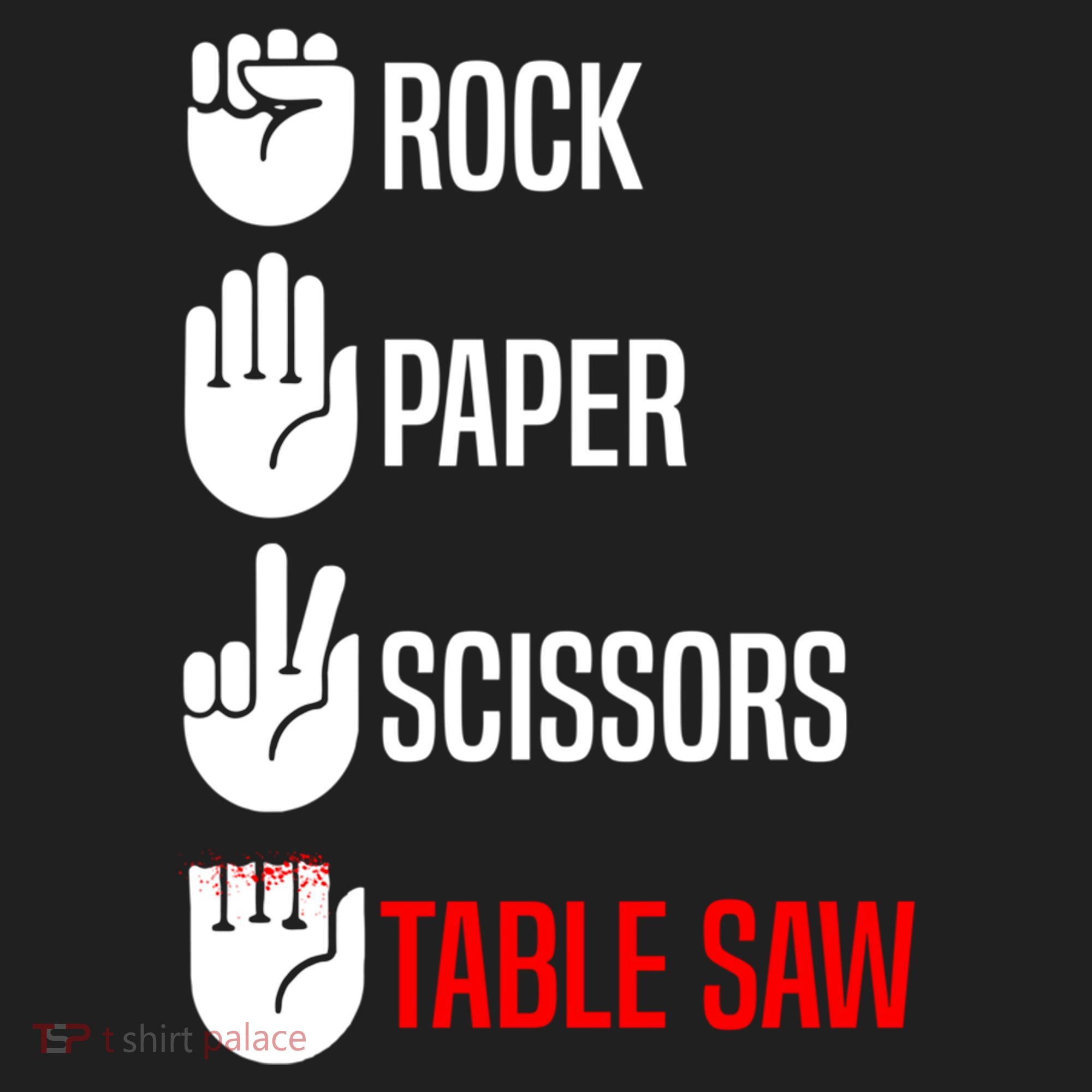 Rock Paper Scissors Table Saw Funny Woodworking Woodworker Gift Hat