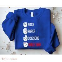 Rock Paper Scissors Table Saw Funny Woodworking Woodworker Gift Sweatshirt thumb 2