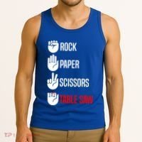 Rock Paper Scissors Table Saw Funny Woodworking Woodworker Gift Tank Top thumb 3