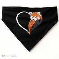 Red Panda S For Women Heart Cute Red Panda USA-Made Doggie Bandana thumb 0
