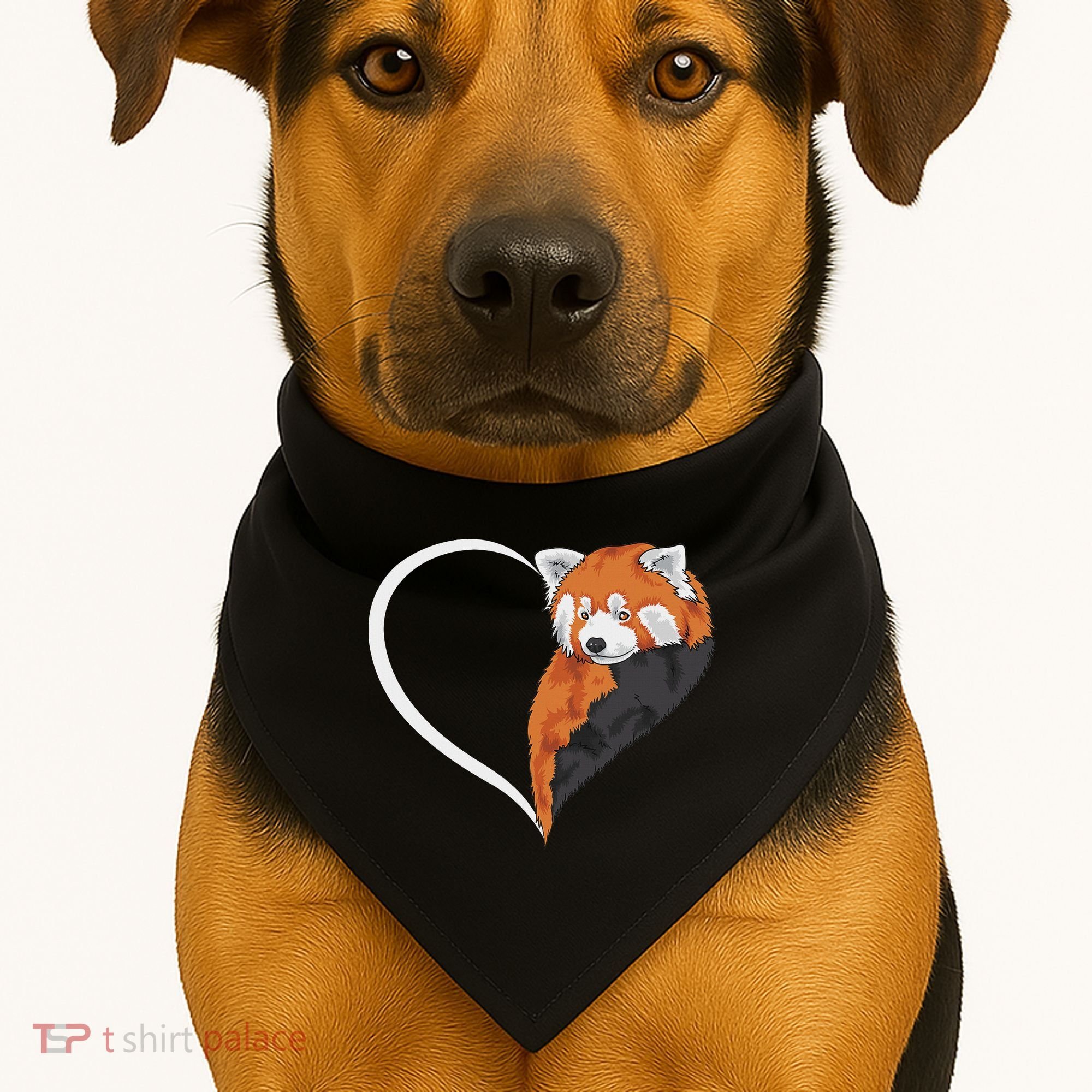 Red Panda S For Women Heart Cute Red Panda USA-Made Doggie Bandana