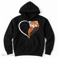 Red Panda S For Women Heart Cute Red Panda Hoodie thumb 0