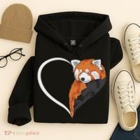 Red Panda S For Women Heart Cute Red Panda Hoodie thumb 4