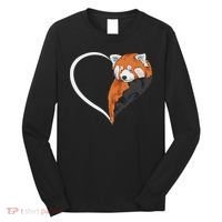 Red Panda S For Women Heart Cute Red Panda Long Sleeve Shirt thumb 0