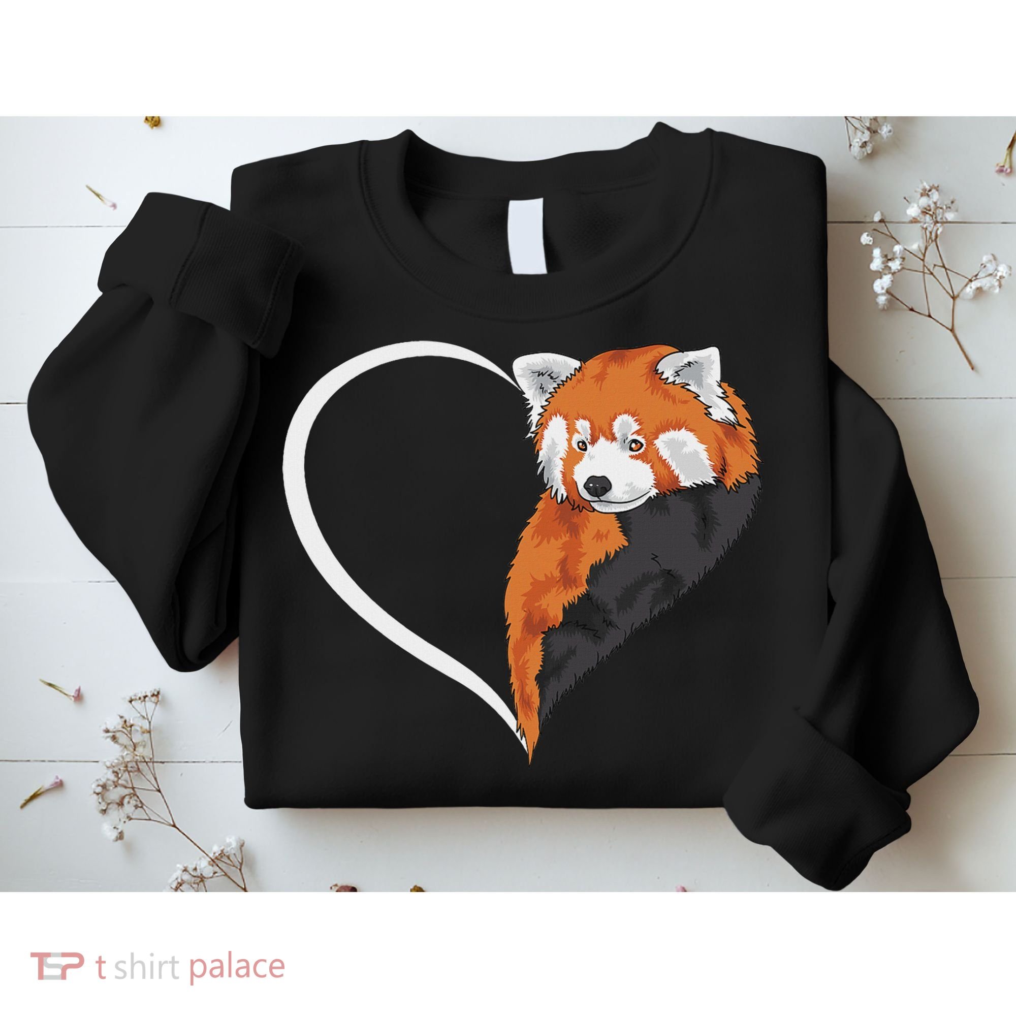 Red Panda S For Women Heart Cute Red Panda Sweatshirt