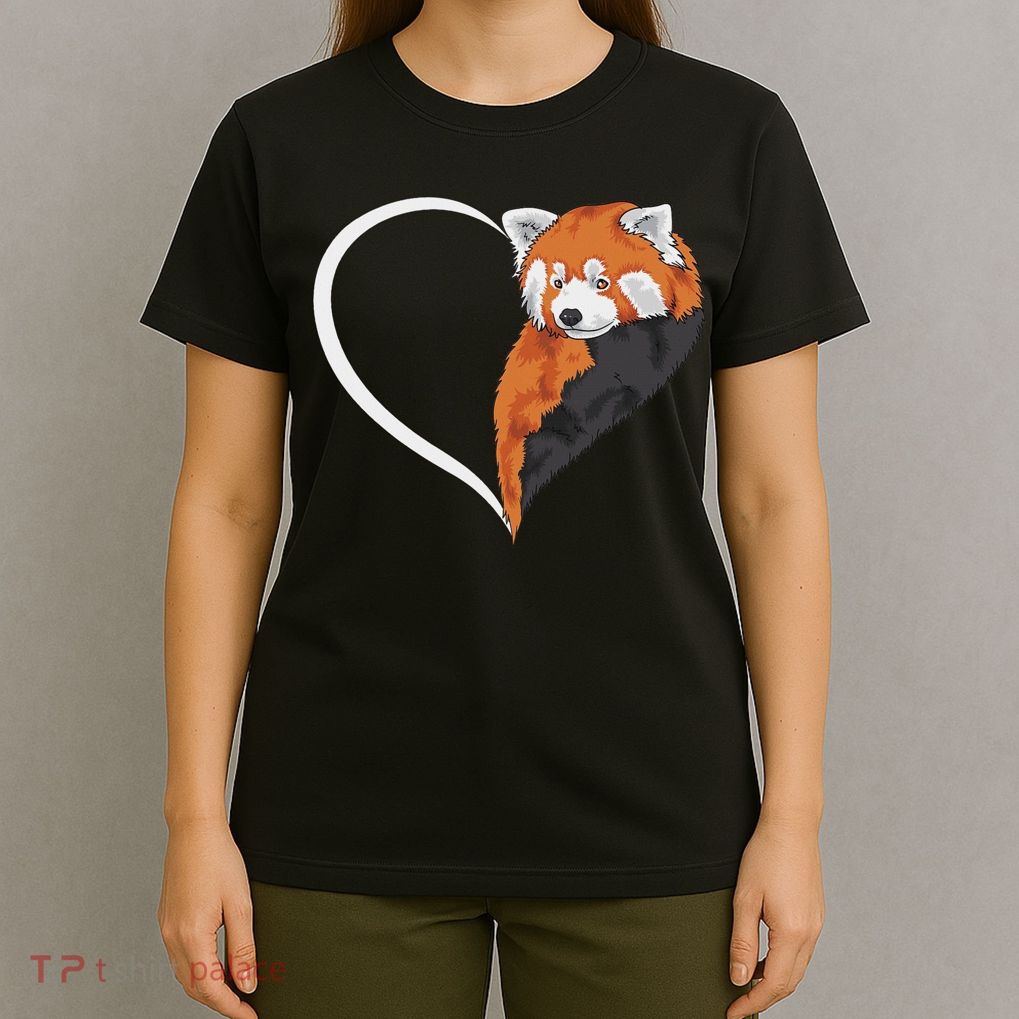Red Panda S For Women Heart Cute Red Panda T-Shirt