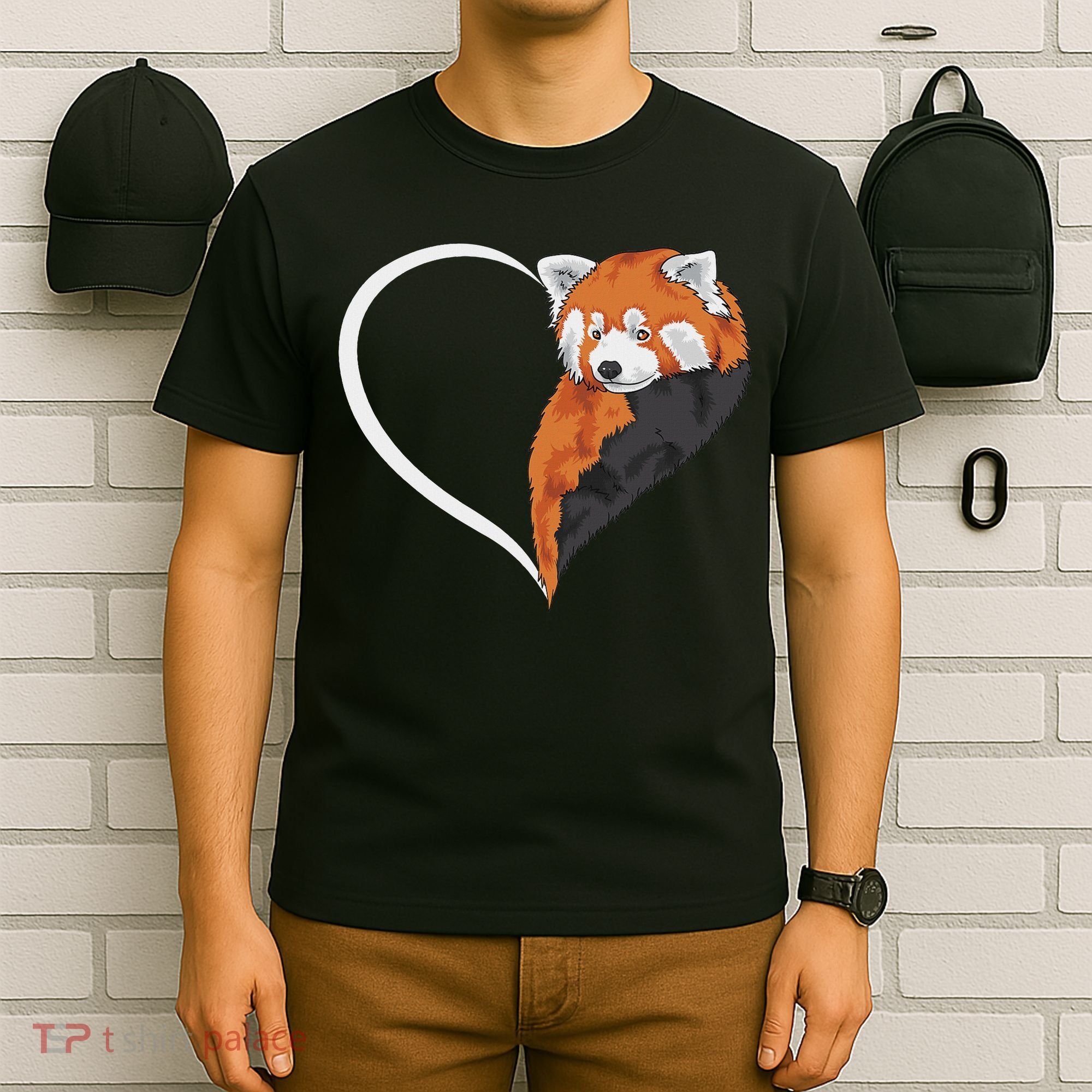 Red Panda S For Women Heart Cute Red Panda T-Shirt