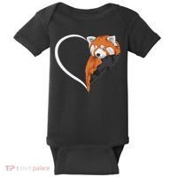 Red Panda S For Women Heart Cute Red Panda Baby Bodysuit thumb 0