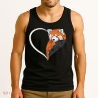 Red Panda S For Women Heart Cute Red Panda Tank Top thumb 3