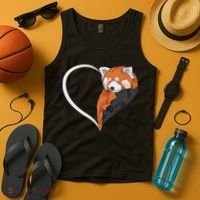 Red Panda S For Women Heart Cute Red Panda Tank Top thumb 4