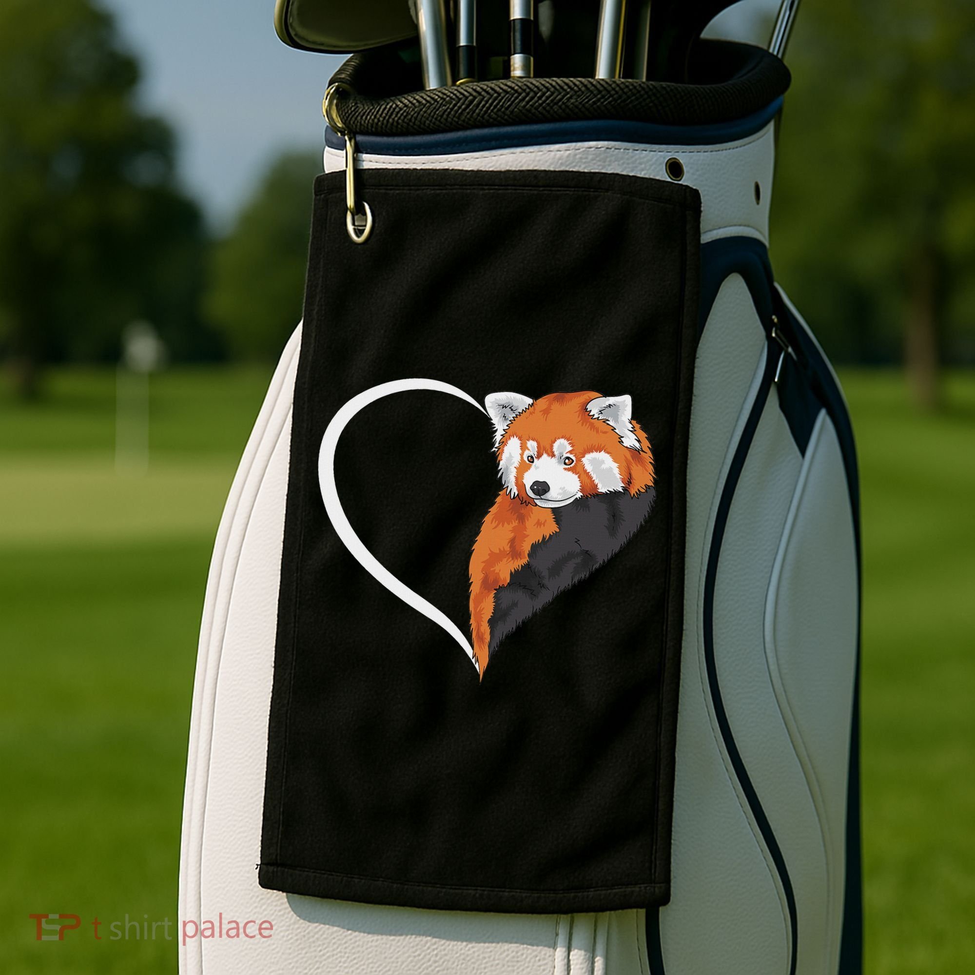 Red Panda S For Women Heart Cute Red Panda Golf Towel