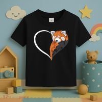 Red Panda S For Women Heart Cute Red Panda Toddler T-Shirt thumb 3