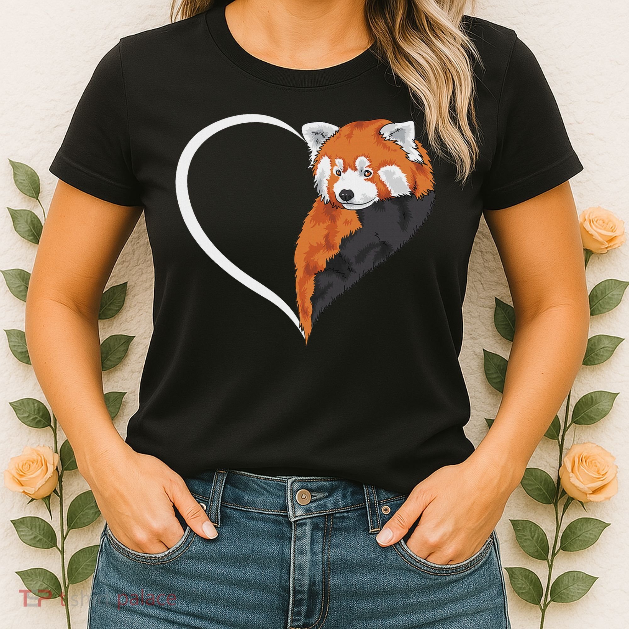 Red Panda S For Women Heart Cute Red Panda Women's T-Shirt