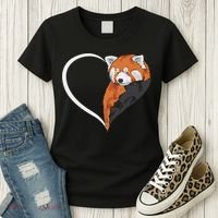 Red Panda S For Women Heart Cute Red Panda Women's T-Shirt thumb 3