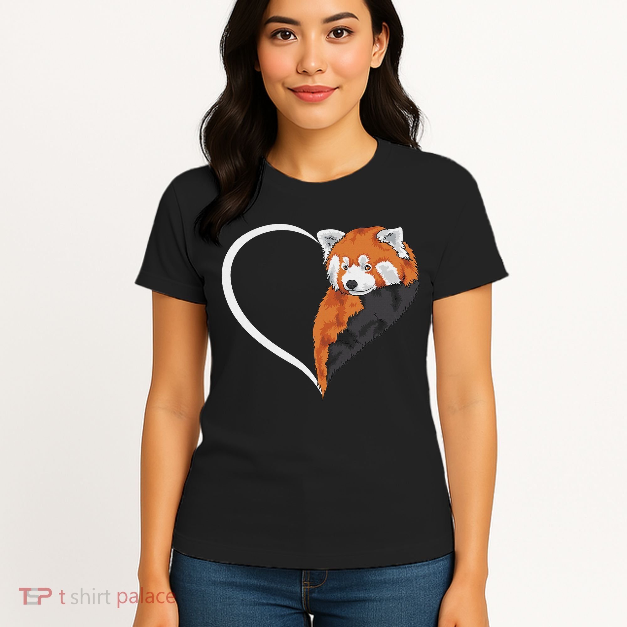 Red Panda S For Women Heart Cute Red Panda Women's T-Shirt