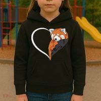 Red Panda S For Women Heart Cute Red Panda Kids Hoodie thumb 3