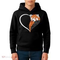 Red Panda S For Women Heart Cute Red Panda Kids Hoodie thumb 4