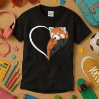 Red Panda S For Women Heart Cute Red Panda Kids T-Shirt thumb 3