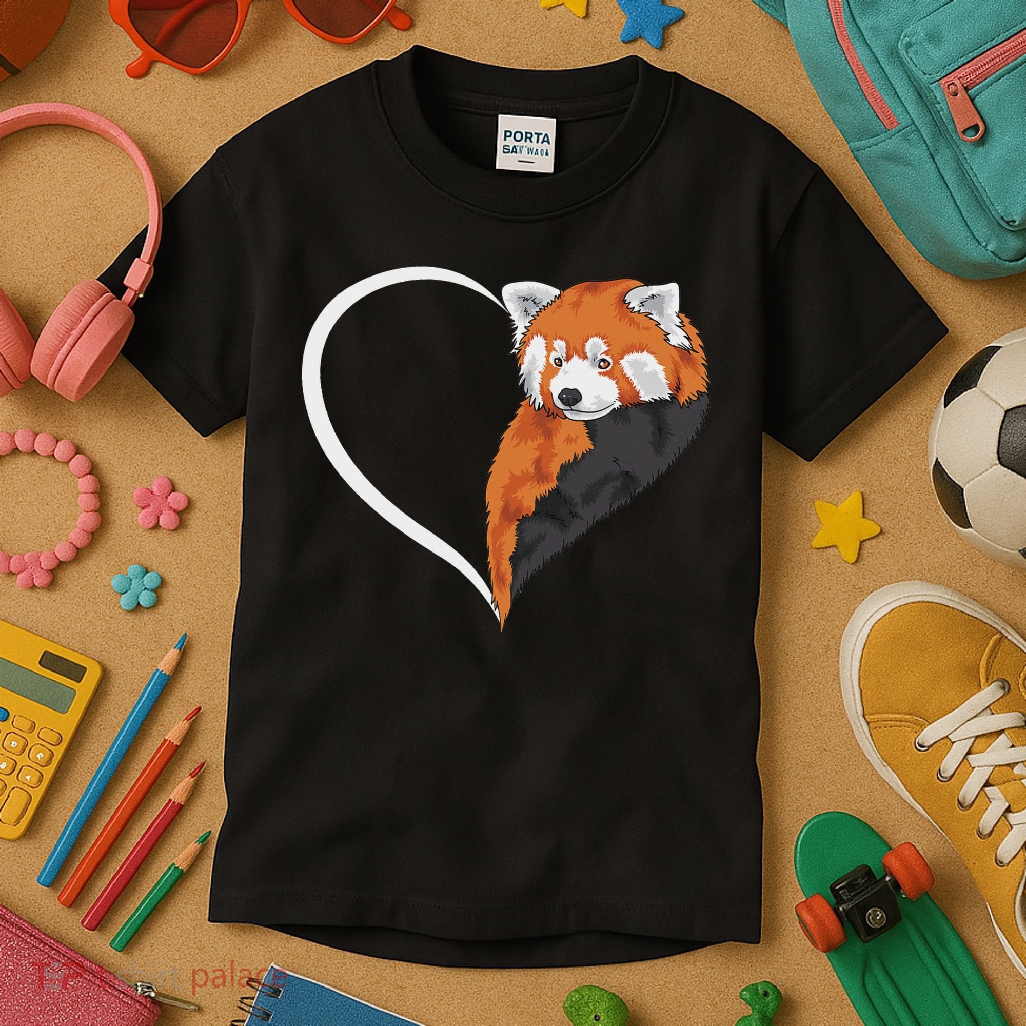 Red Panda S For Women Heart Cute Red Panda Kids T-Shirt