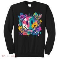 Retro Painted Smiley Emoji Sweatshirt thumb 0