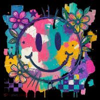 Retro Painted Smiley Emoji Sweatshirt thumb 3