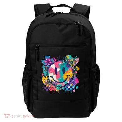Retro Painted Smiley Emoji Backpack