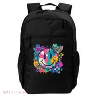 Retro Painted Smiley Emoji Backpack thumb 0