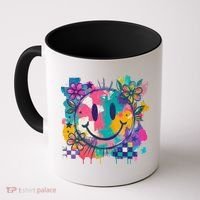 Retro Painted Smiley Emoji Coffee Mug thumb 0