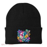 Retro Painted Smiley Emoji Beanie thumb 0