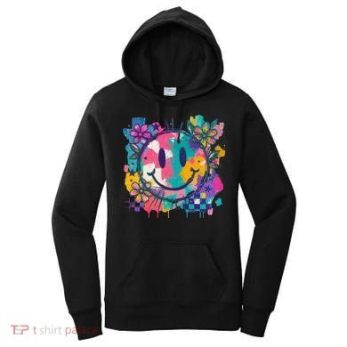 Retro Painted Smiley Emoji Women's Hoodie