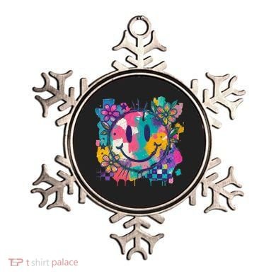 Retro Painted Smiley Emoji Ornament