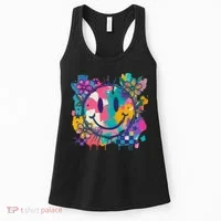 Retro Painted Smiley Emoji Women's Tank Top thumb 0
