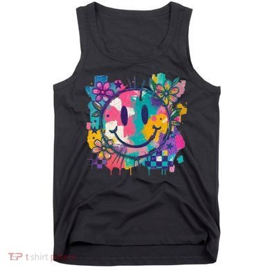 Retro Painted Smiley Emoji Tank Top