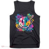 Retro Painted Smiley Emoji Tank Top thumb 0