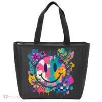 Retro Painted Smiley Emoji Tote Bag thumb 0