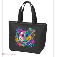 Retro Painted Smiley Emoji Tote Bag thumb 3