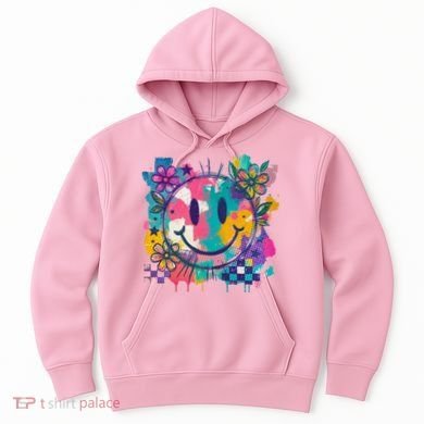 Retro Painted Smiley Emoji Hoodie
